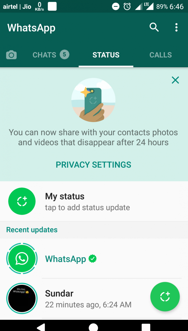 whatsapp latest update