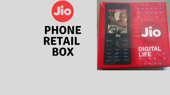 JioPhone Retail box