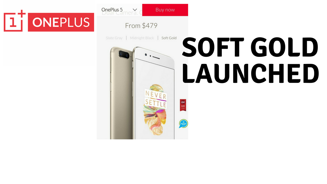 oneplus 5 soft gold