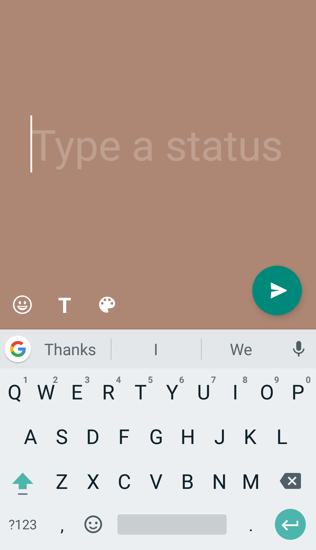 whatsapp text status