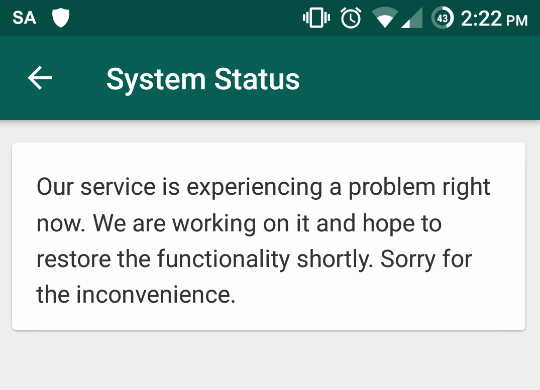 whatsapp down