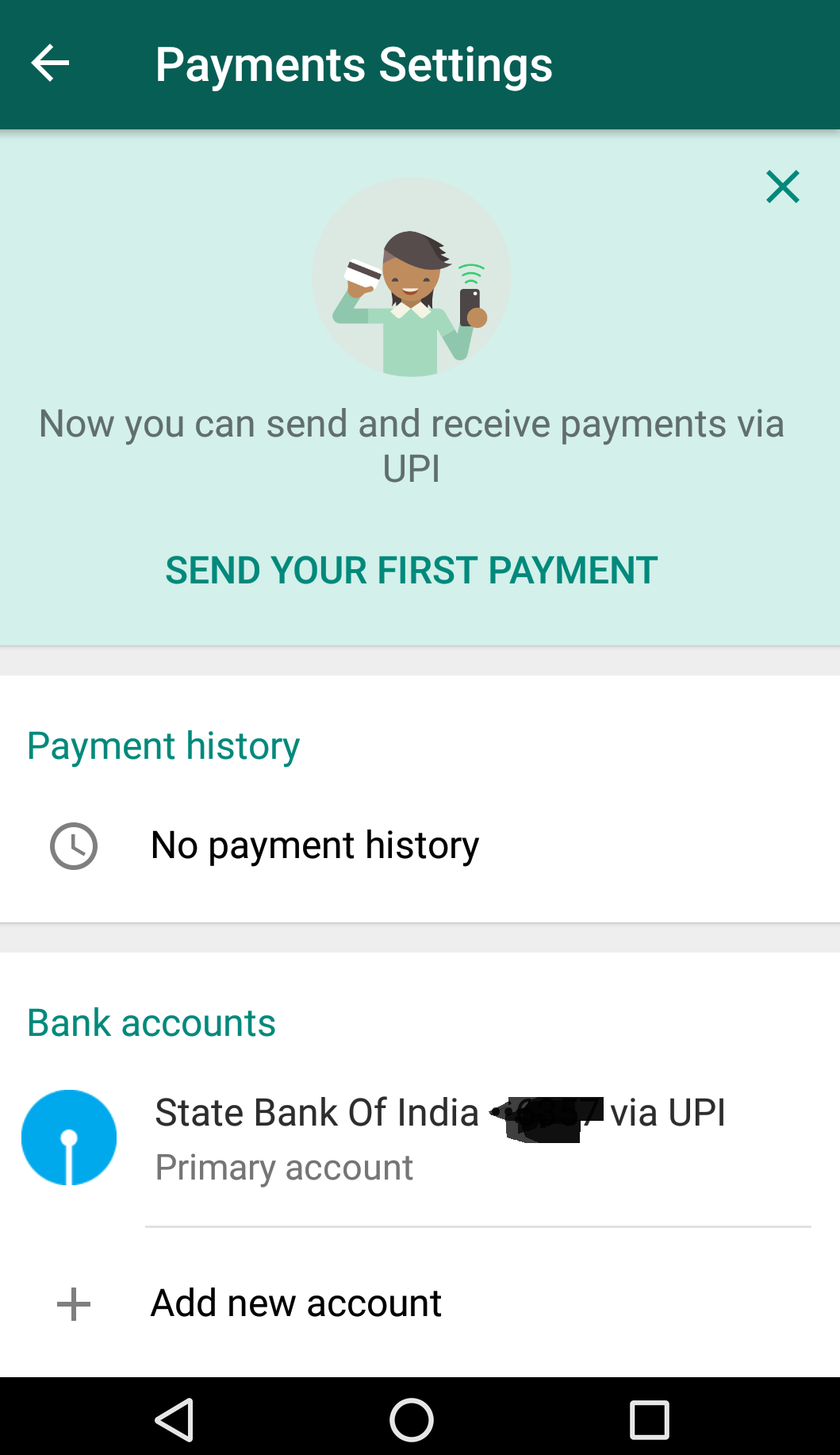 Whatsapp payments india
