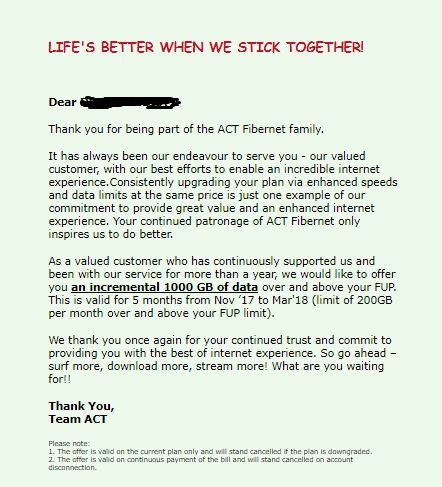 ACT Fibernet 1000GB